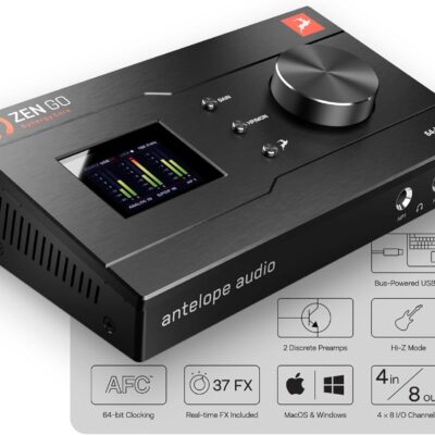 Zen Go Synergy Core, Audio Interface, 4×8 Bus-Powered USB-C Interface For Recording Music, with Onboard Real-Time Audio Recording Effects, USB Connectivity – Antelope Audio