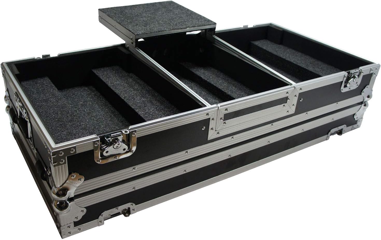 Harmony Audio HC2T1272WLT DJ Battle Coffin Compatible with (2) Rane 12 Turntables & Rane 72 Mixer – Case Only