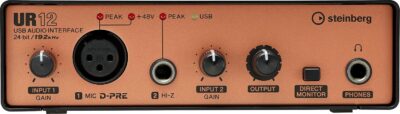 81 AIPButFL. AC SL1500 Steinberg UR Series UR12 Black/Copper Audio Interface with Cubase AI and Cubase AI