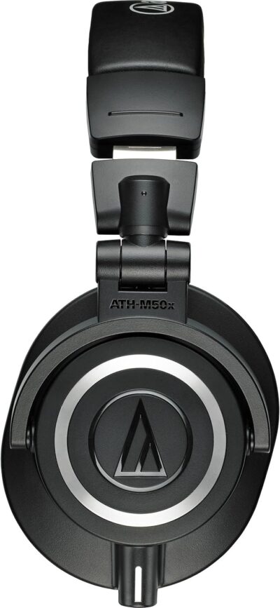 Audio-Technica ATH-M50x Professional Monitor Headphones (Black) + Slappa Full Sized HardBody PRO Headphone Case (SL-HP-07) + Bundle