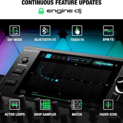 Denon DJ SC Live 4 DJ Controller and DMX Lighting Controller for Live Music, DJ sets, Events, Music production