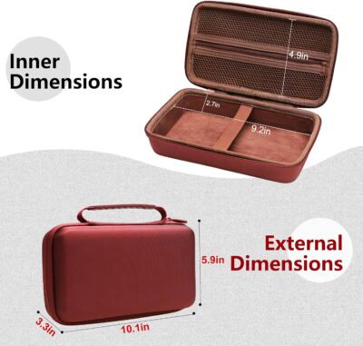 LTGEM Case Compatible with KORG Volca FM2 / Drum/Keys/Beats/Mix/Kick/Bass/Nubass/Modular/Sample 2 Digital Synthesizer, Office Travel Carrying Storage Bag – Brown(Case Only)