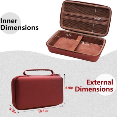 LTGEM Case Compatible with KORG Volca FM2 / Drum/Keys/Beats/Mix/Kick/Bass/Nubass/Modular/Sample 2 Digital Synthesizer, Office Travel Carrying Storage Bag – Brown(Case Only)