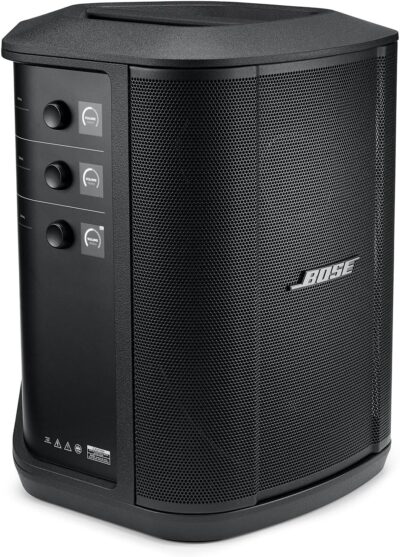 Bose S1 Pro+ All-in-One PA Speaker – Powered, Wireless PA System, Multiple Positioning Options, Ergonomic Carry Handle, Up to 11 Hours of Playtime, Black