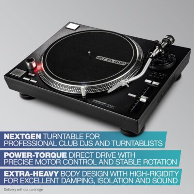 Reloop RP-7000 MK2 Professional Upper Torque Turntable System, Black