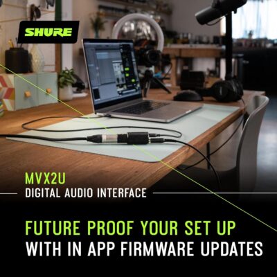 8118EMZzYqL. AC SL1500 Shure MVX2U XLR-to-USB Interface with Headphone Jack, 60dB Gain, Zero-Latency Monitoring, 48V Phantom Power, ShurePlus App, USB-C Cable