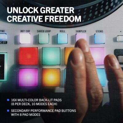 RANE ONE MKII Motorized Serato DJ Pro Controller with 2 Decks, Internal FX, Deep Stems Control for Scratch DJs, Clubs and Events