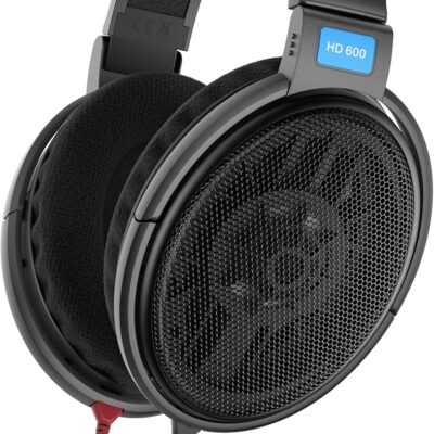 Sennheiser HD 600 – Audiophile Open-Back Dynamic Wired Headphones Over Ear with Natural Soundstage and Premium Comfort for Music Lovers, Open Metal Earpiece Covers, Black