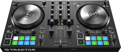Native Instruments Traktor Kontrol S2 Mk3 DJ Controller and Pioneer DJ CUE1 On-Ear DJ Headphone
