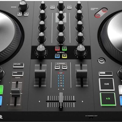 Native Instruments Traktor Kontrol S2 Mk3 DJ Controller and Pioneer DJ CUE1 On-Ear DJ Headphone