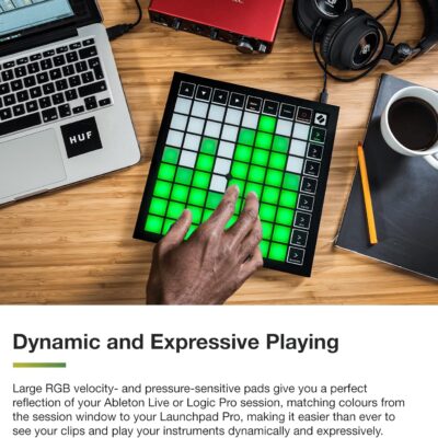 Novation Launchpad X MIDI Grid Controller for Ableton Live/Logic Pro — Easy Controls, Dynamic Note Playing, Scale Modes