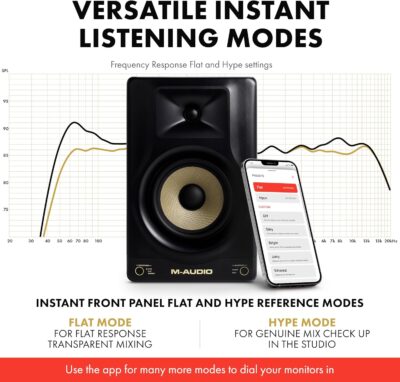 813jkEbf8uL. AC SL1500 Denon DJ SC Live 4 DJ Controller and M-AUDIO Forty Sixty Pair Studio Monitors for Studio Recording, Music Production, Podcasting, Streaming