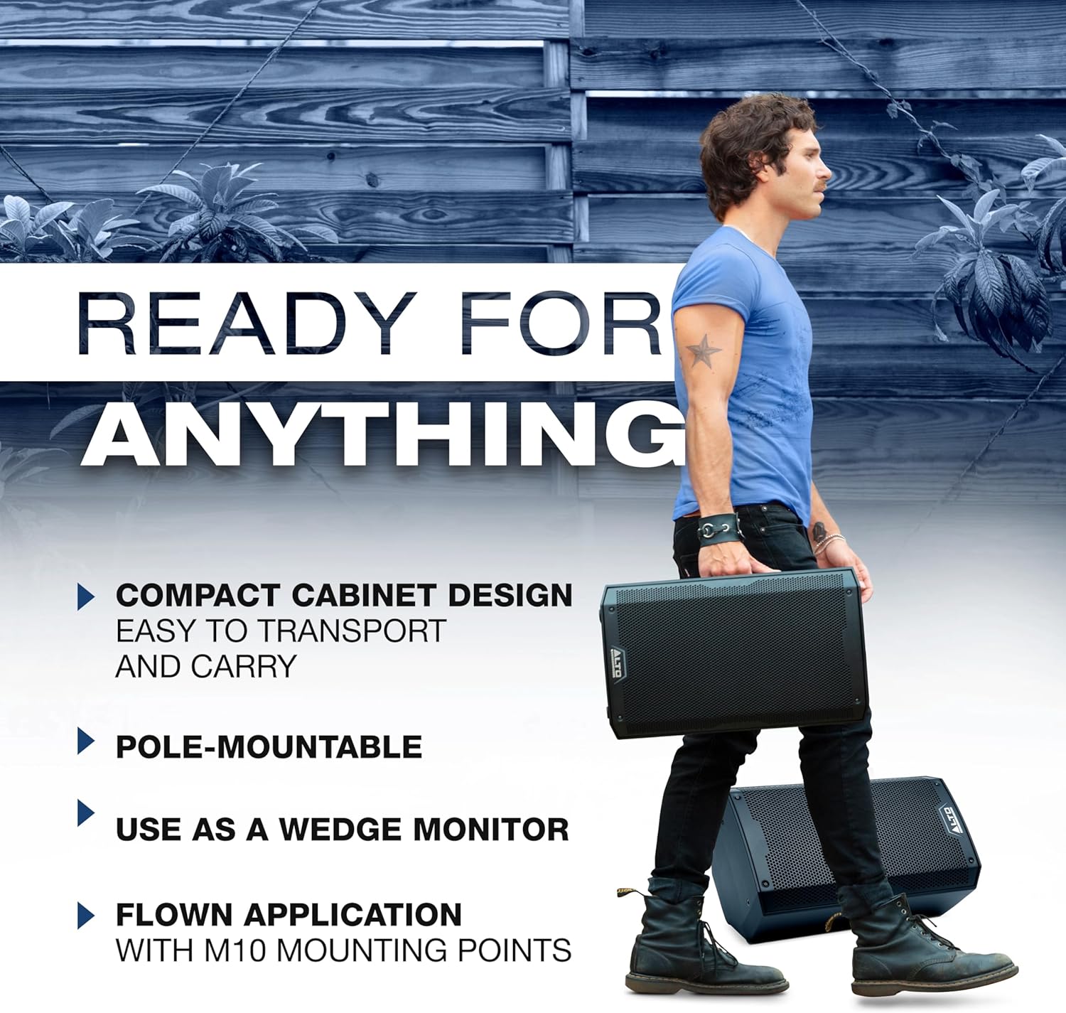 ALTO TS410 2000W 10 Powered PA Speaker with 3 Channel Mixer, Bluetooth Streaming, Wireless Loudspeaker Linking, DSP App