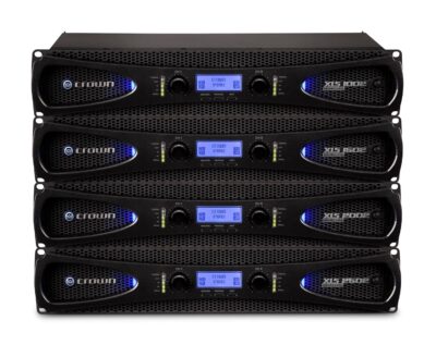 8144G8pQg3L. SL1500 Crown XLS1002 2-Channel Class D DriveCore Professional Power Amplifier with DSP, Band Pass Filters & Peakx Limiters. XLR/RCA Inputs, 350W at 4 Ohm, PureBand Crossover System. Black
