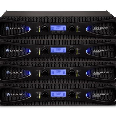8144G8pQg3L. SL1500 Crown XLS1002 2-Channel Class D DriveCore Professional Power Amplifier with DSP, Band Pass Filters & Peakx Limiters. XLR/RCA Inputs, 350W at 4 Ohm, PureBand Crossover System. Black