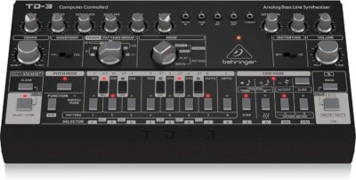 81489LYj 7L. AC SL1500 1774204078 4363 Behringer TD-3-BK Analog Bass Line Synthesizer with VCO, VCF, 16-Step Sequencer, Distortion Effects and 16-Voice Poly Chain