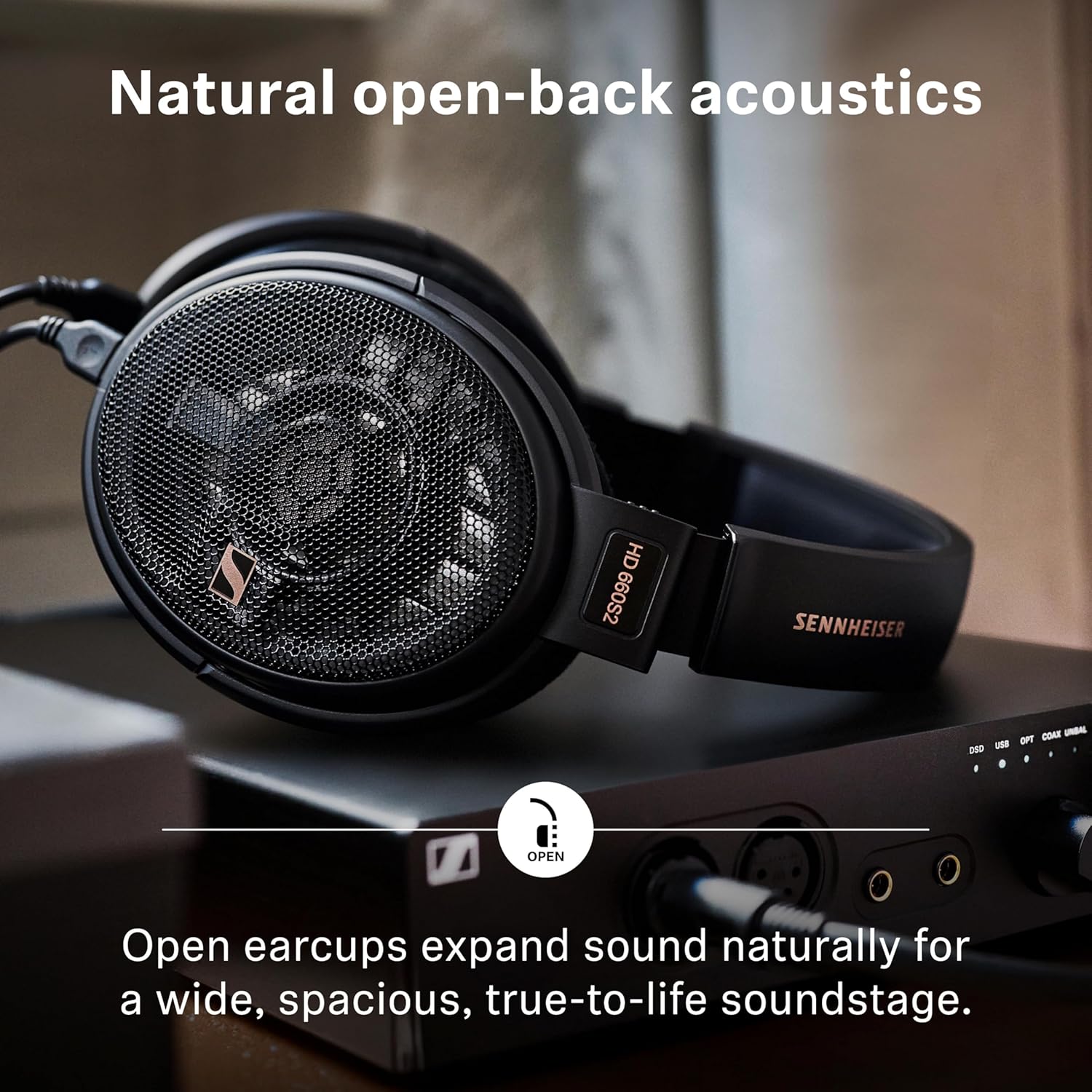 Sennheiser HD 660S2 – Audiophile Open-Back Over Ear Headphones with Deep Bass Extension and Refined Acoustic Performance, Over-Ear Headphones for PC, Music, Gaming, Podcasts, Premium Black