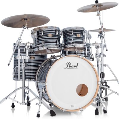 Pearl Masters Maple Pure 4-PC Shell Pack Black Oyster Swirl Custom Lacquer Custom Lacquer with R2 Air 12mm Vertical Tom Mount (Cymbals and Hardware Not Included)