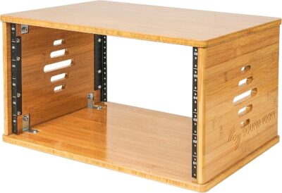 815bwvEr1ML. AC SL1500 Sound Town DIY 6U Solid Carbonized Bamboo Studio Equipment Rack w/ 14.2 Depth, Ventilation for Recording Room, PA/DJ Pro Audio, Home Audio (STBR-6U)