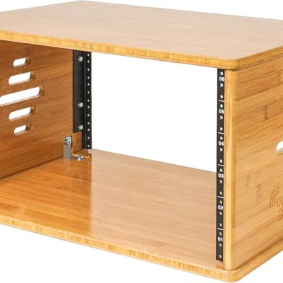 815bwvEr1ML. AC SL1500 Sound Town DIY 6U Solid Carbonized Bamboo Studio Equipment Rack w/ 14.2 Depth, Ventilation for Recording Room, PA/DJ Pro Audio, Home Audio (STBR-6U)