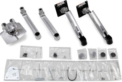 Ergotron – LX Dual Monitor Arm, VESA Desk Mount – for 2 Monitors Up to 27 Inches, 7 to 20 lbs Each – Polished Aluminum