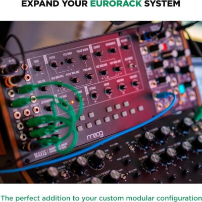 816KtCV9uML. AC SL1500 MOOG Mavis – Standalone Semi-Modular Analog Synthesizer Kit with Keyboard; Analog Oscillator, Filter, Envelope Generator; Wavefolder; and Dust Cover