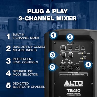 816LpIV6s7L. AC SL1500 ALTO TS410 2000W 10 Powered PA Speaker with 3 Channel Mixer, Bluetooth Streaming, Wireless Loudspeaker Linking, DSP App
