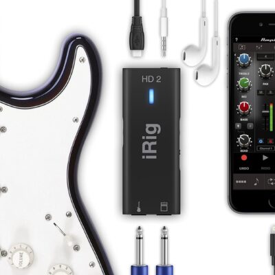 IK Multimedia iRig HD 2 guitar audio interface for iPhone, iPad, Mac, iOS and PC with USB-C, Lightning and USB cables and 24-bit, 96 kHz music recording