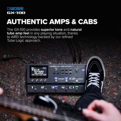 BOSS GX-100 | Advanced Guitar Effects Processor | Authentic Tube Amp Tone with AIRD Technology | 32 Amp Types & 170+ BOSS Effects Derived from the Flagship GT-1000