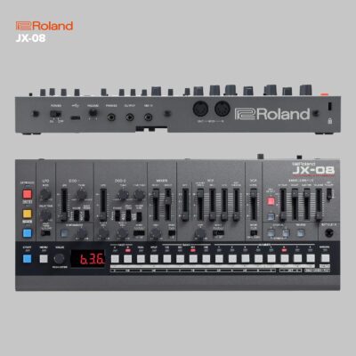 Roland JX-08 Sound Module Boutique Synthesizer – Compact, Modern Reissue of the Legendary Roland JX-8P from 1985 with New Effects, Polyphonic Sequencer, and More – Lightweight, Portable, Black