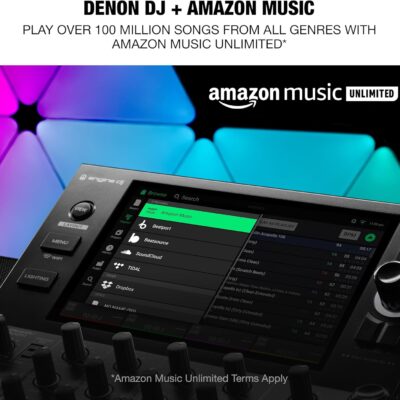 Denon DJ SC LIVE 4 Standalone DJ Controller with Stem Separation on 4-Decks, Wi-Fi Streaming, Build-in Speakers, Serato DJ and Virtual DJ Compatible