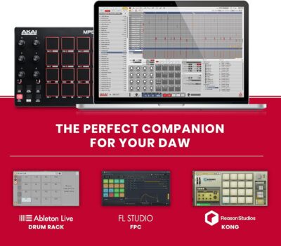 Akai Professional MPD218 – USB MIDI Controller with 16 MPC Drum Pads, 6 Assignable Knobs, Note Repeat and Full Level Buttons and Production Software