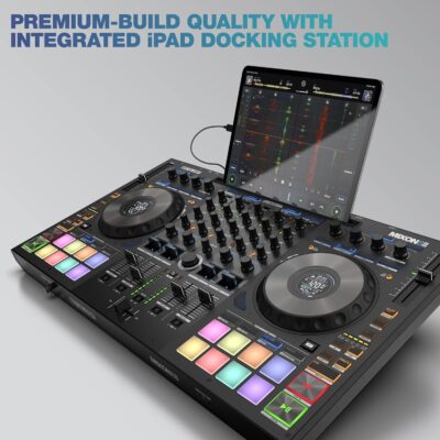 Reloop Mixon 8 Pro 4-Channel DJ Controller, Black