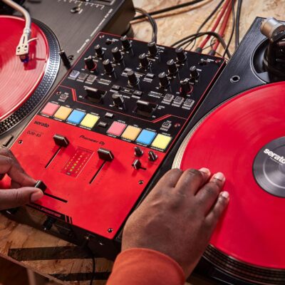 Pioneer DJ DJM-S5 2-channel Mixer for Serato DJ,Red/Black