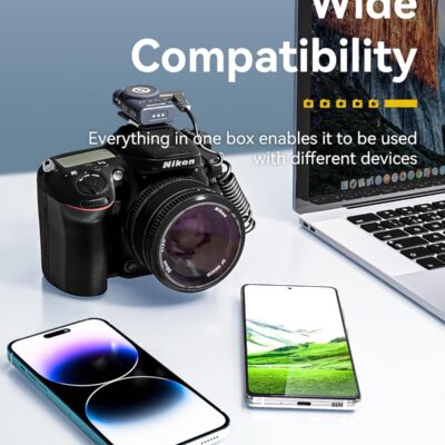 Hollyland Lark M2 Wireless Lavalier Microphone for Camera PC Laptop Phones, Mini Lapel Microphone Wireless, 48KHz 24Bit, 1000ft Range, Noise Cancellation, 30H Battery for Video Recording, Streaming