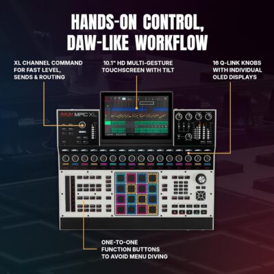 818Unf77EKL. AC SL1500 Akai Professional MPC XL Standalone Music Production Center for Sampling and Sequencing with 10.1-inch Touchscreen, 3D MPCe Pads, 8-Core CPU, 16GB RAM, 256GB SSD