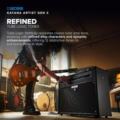 BOSS Katana Artist Gen 3 Guitar Amplifier | Flagship 100-Watt Combo Amp | 12-Inch Waza Speaker | Evolved Tube Logic Sound | Sophisticated Tone Tools | Advanced Performance Features