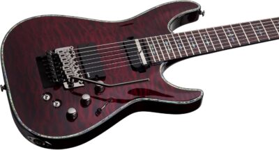 Schecter Hellraiser C-7 with Floyd Rose and Sustainiac – Black Cherry