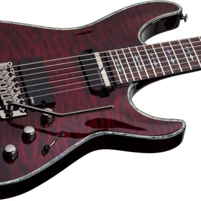 Schecter Hellraiser C-7 with Floyd Rose and Sustainiac – Black Cherry
