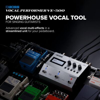 BOSS VE-500 Vocal Performer | Advanced Vocal Multi-Effects Unit for Singing Guitarists | Powerhouse Tools for your Pedalboard | Auto Harmony and Pitch Correction | Guitar Input | Vocoder | Looper