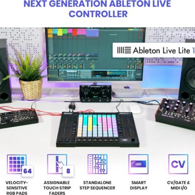 819qvJLtBlL. AC SL1500 Akai Professional APC64 Ableton MIDI Controller with 8 Touch Strips, Step Sequencer, 64 RGB Velocity-Sensitive Pads, CV Gates, MIDI In and Out, USB-C