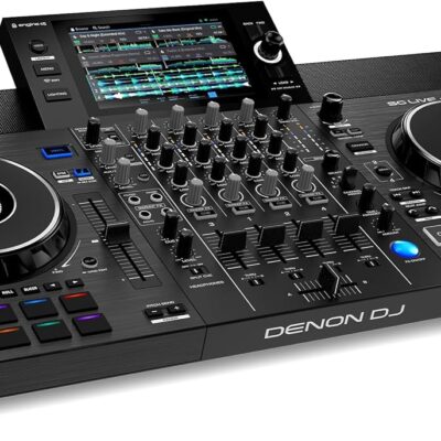 Denon DJ SC LIVE 4 Standalone DJ Controller with Stem Separation on 4-Decks, Wi-Fi Streaming, Build-in Speakers, Serato DJ and Virtual DJ Compatible