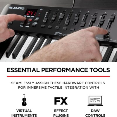 M-AUDIO Oxygen 49 (MKV) Key USB MIDI Keyboard Controller with Beat Pads, Smart Chord, Scale Modes, Arpeggiator and Native Instruments Sound Package (NKS Integration)