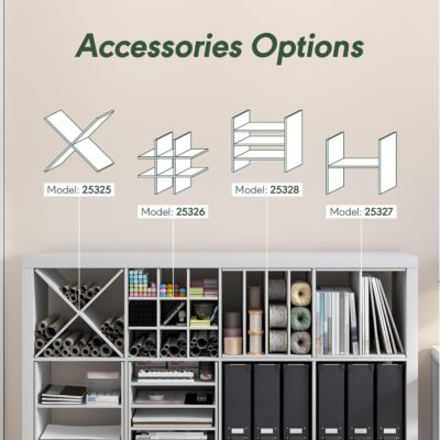 81AT9oO3RNL. AC SL1500 1773969814 9827 Furinno Cubicle Cube Insert, X-Shelf Cube Organizer, 3-Shelf Accessory, Fits into Furinno Triple Thick Cubes, IKEA Kallax, for Organizers and Storage, White