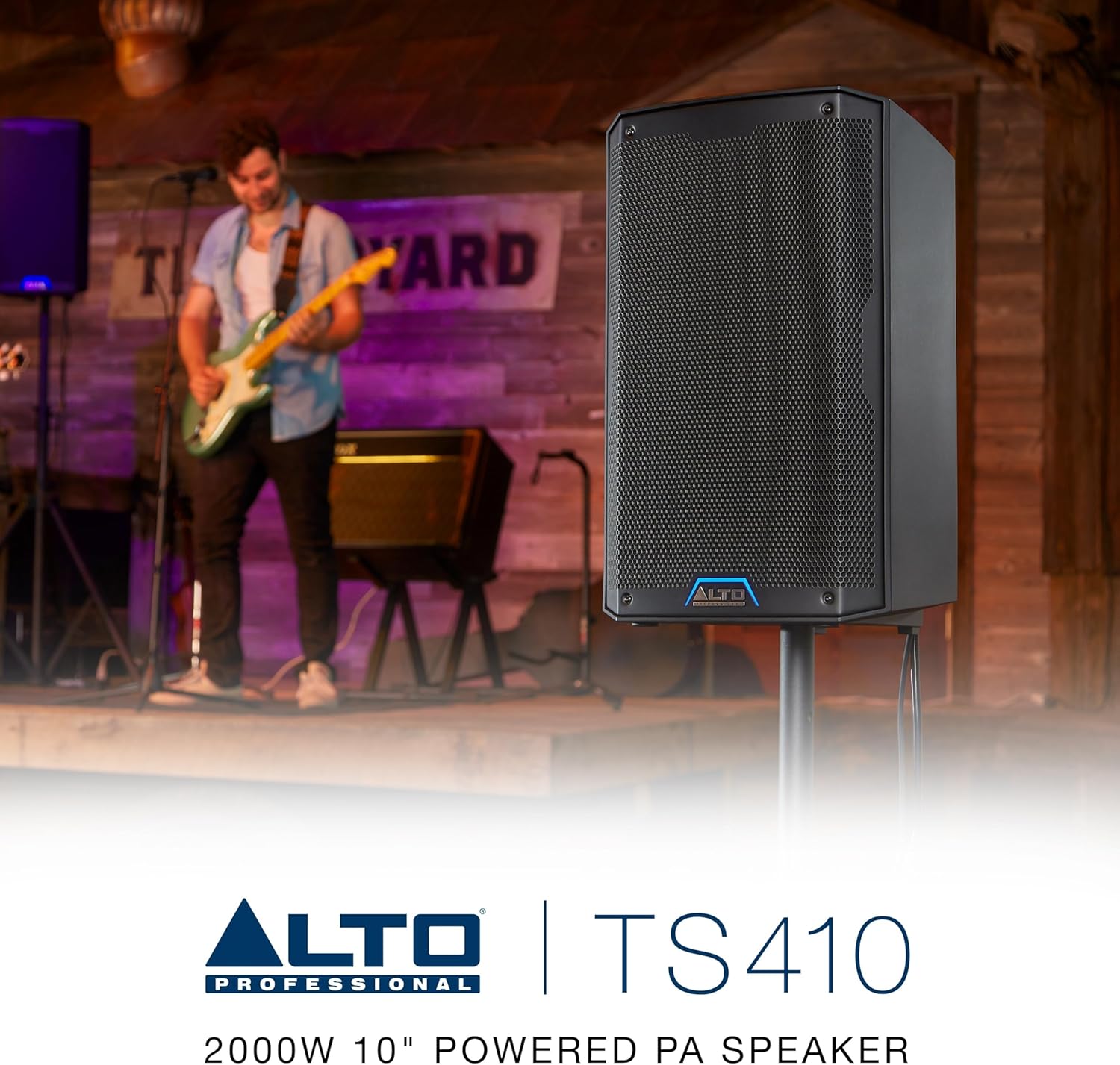 ALTO TS410 2000W 10 Powered PA Speaker with 3 Channel Mixer, Bluetooth Streaming, Wireless Loudspeaker Linking, DSP App