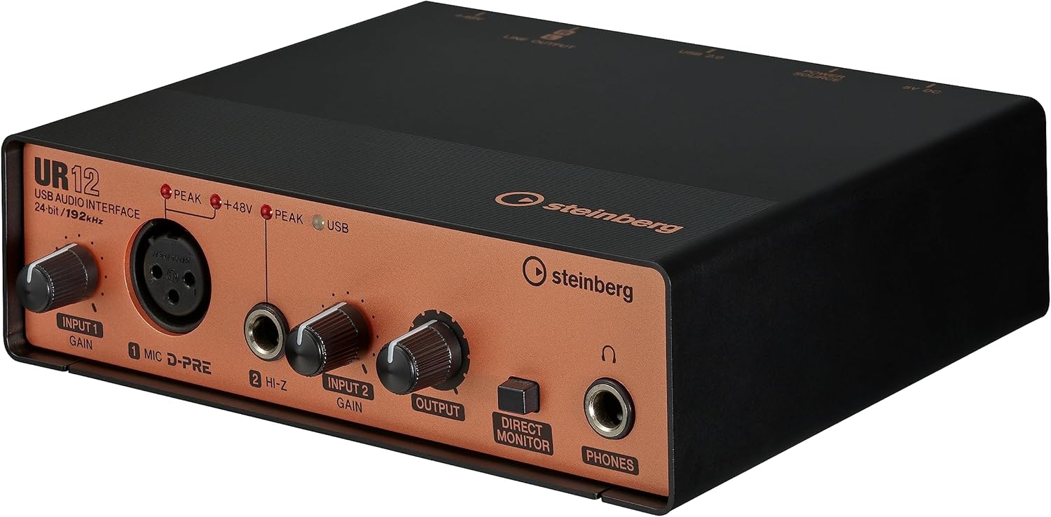 Steinberg UR Series UR12 Black/Copper Audio Interface with Cubase AI and Cubase AI