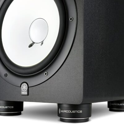 81Aav8iCaS. AC SL1500 IsoAcoustics Iso-Puck Series Acoustic Isolators (Iso-Puck, 20 lbs max/Unit, 4-Pack)