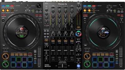 Pioneer DDJ-FLX10 4-Deck DJ Controller and Headliner Flight Case with Laptop Platform