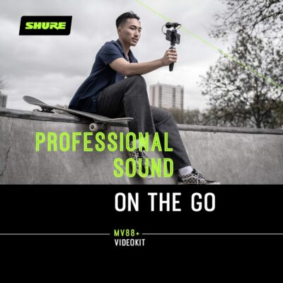Shure MV88+ Video Kit – Digital Stereo Condenser Microphone for Apple and Android, with Manfrotto PIXI Tripod, Phone Clamp, Mount, iOS and USB-C Cables for Next-Level Compatibility and Connectivity