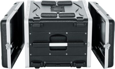 81B8ix33c3L. AC SL1500 Gator Cases Lightweight Rolling 6U Rack Case with Heavy Duty Latches, Retractable Tow Handle, and Recessed Wheels, Standard 19.25 depth, (GRR-6L)